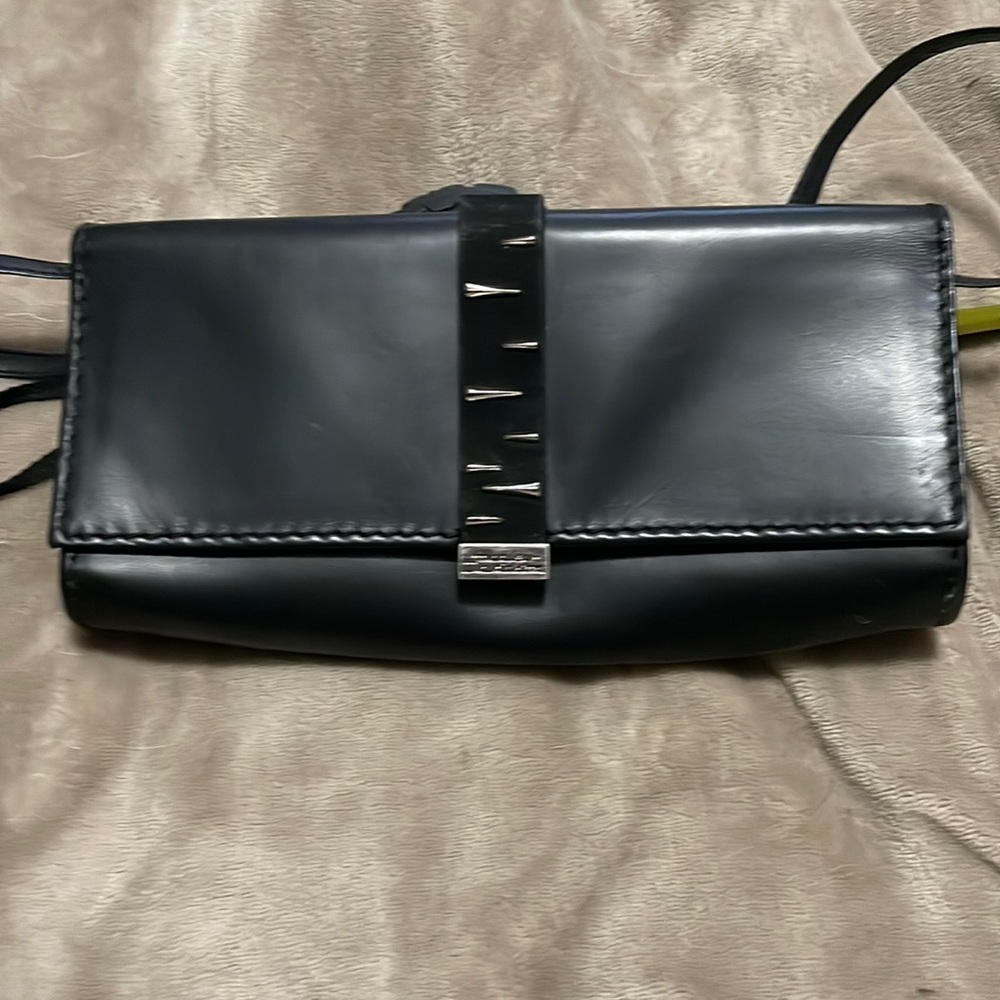 Small Black Harley Davidson clutch with removable strap